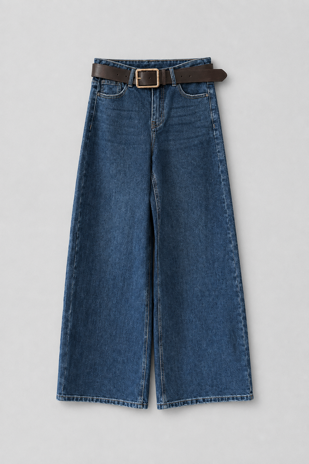 JEANS A PALAZZO CON CINTURA