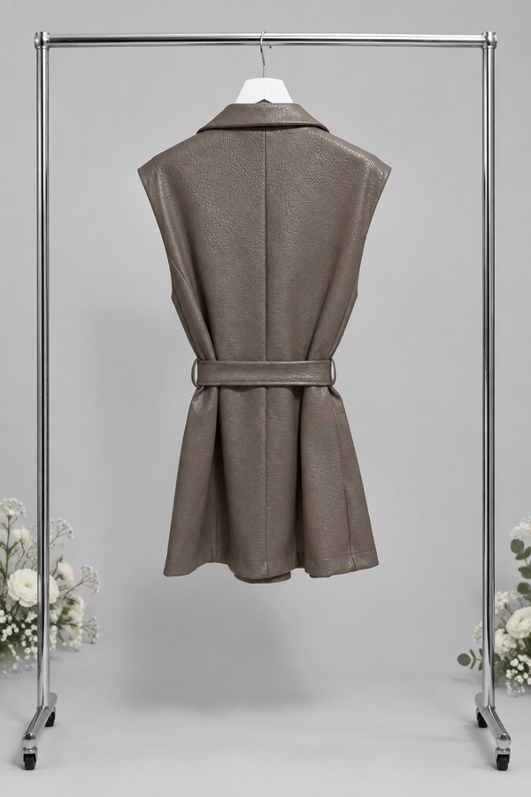 GILET IN ECOPELLE