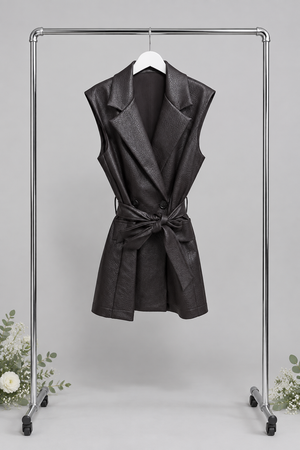 GILET IN ECOPELLE