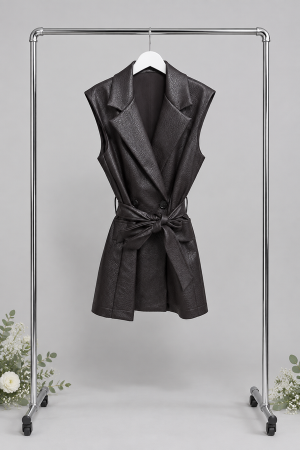 GILET IN ECOPELLE