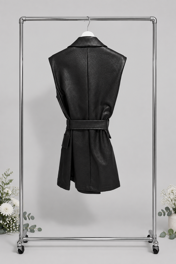 GILET IN ECOPELLE