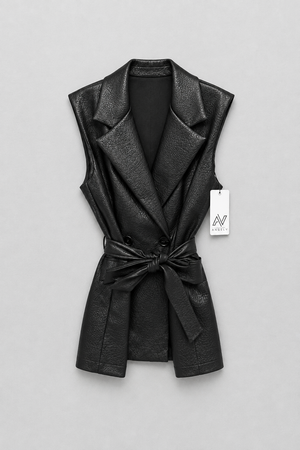 GILET IN ECOPELLE