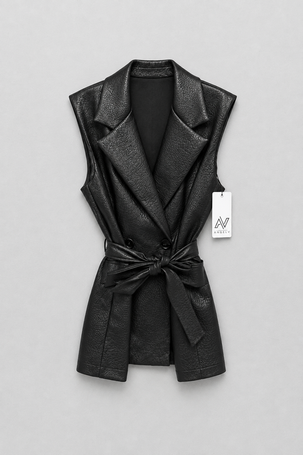 GILET IN ECOPELLE