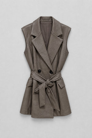 GILET IN ECOPELLE