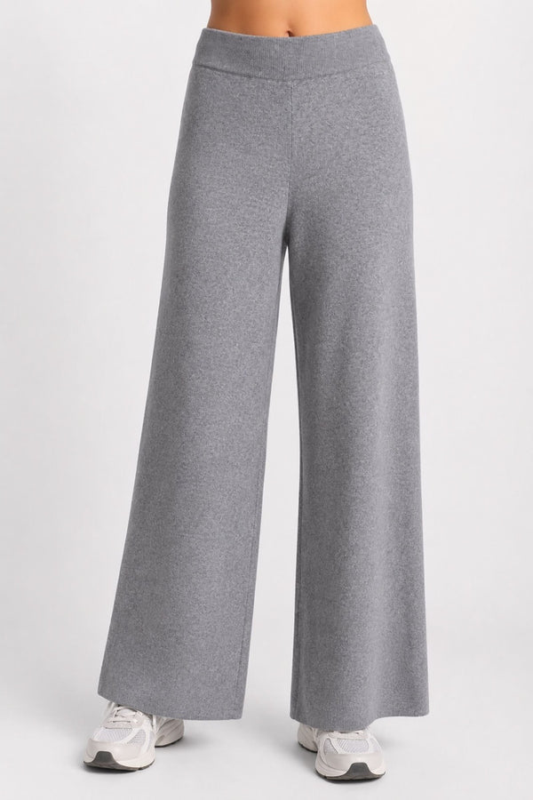 COMPLETO IN MAGLIA OVER SCOLLO A V & PANTALONI A PALAZZO