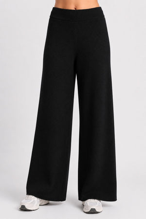 COMPLETO IN MAGLIA OVER SCOLLO A V & PANTALONI A PALAZZO