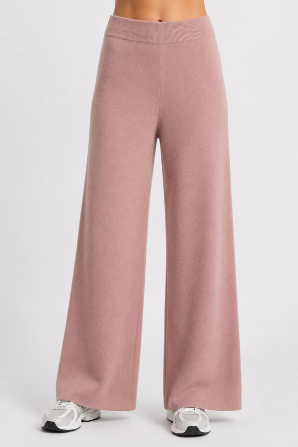 COMPLETO IN MAGLIA OVER SCOLLO A V & PANTALONI A PALAZZO