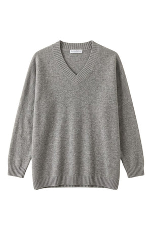 COMPLETO IN MAGLIA OVER SCOLLO A V & PANTALONI A PALAZZO