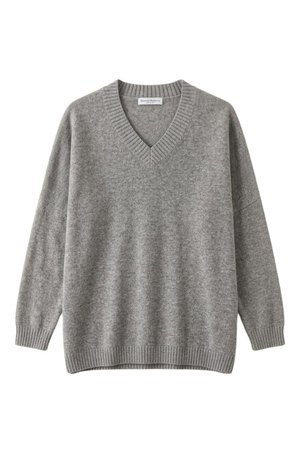 COMPLETO IN MAGLIA OVER SCOLLO A V & PANTALONI A PALAZZO