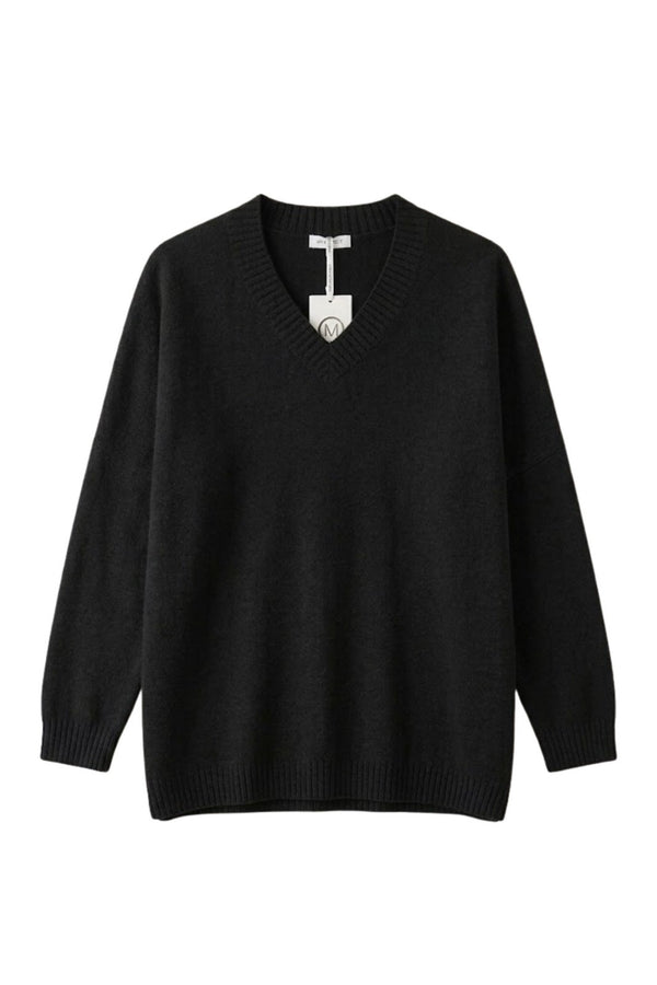 COMPLETO IN MAGLIA OVER SCOLLO A V & PANTALONI A PALAZZO